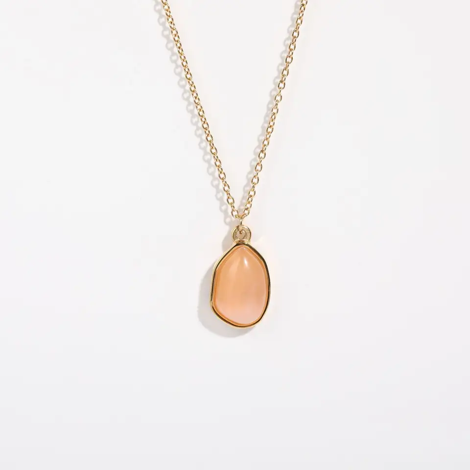 Rose Quartz Pendant Necklace for Love & Relationships