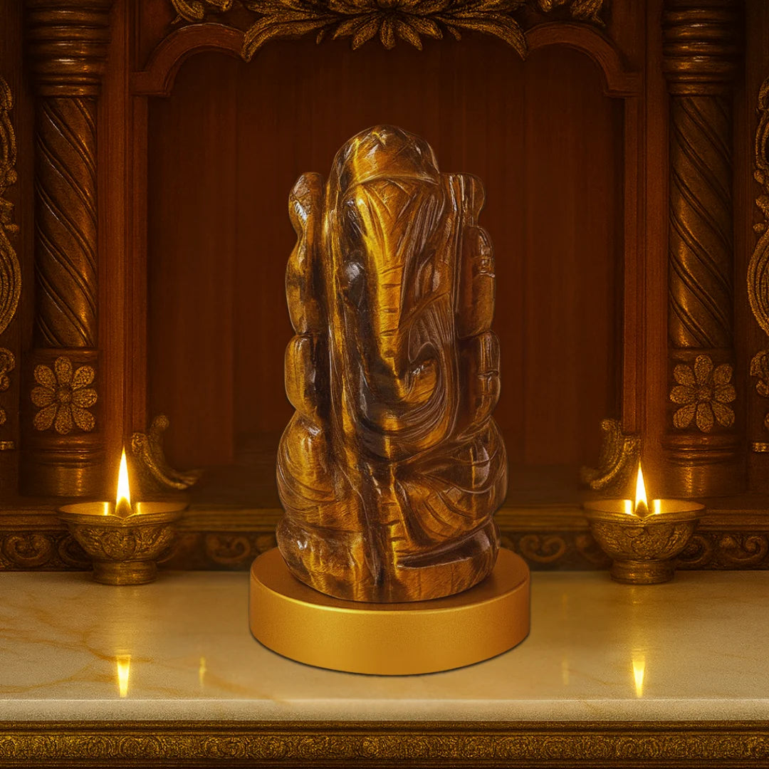 Vinayak Shakti – Tiger’s Eye Ganesha (AAA Quality)