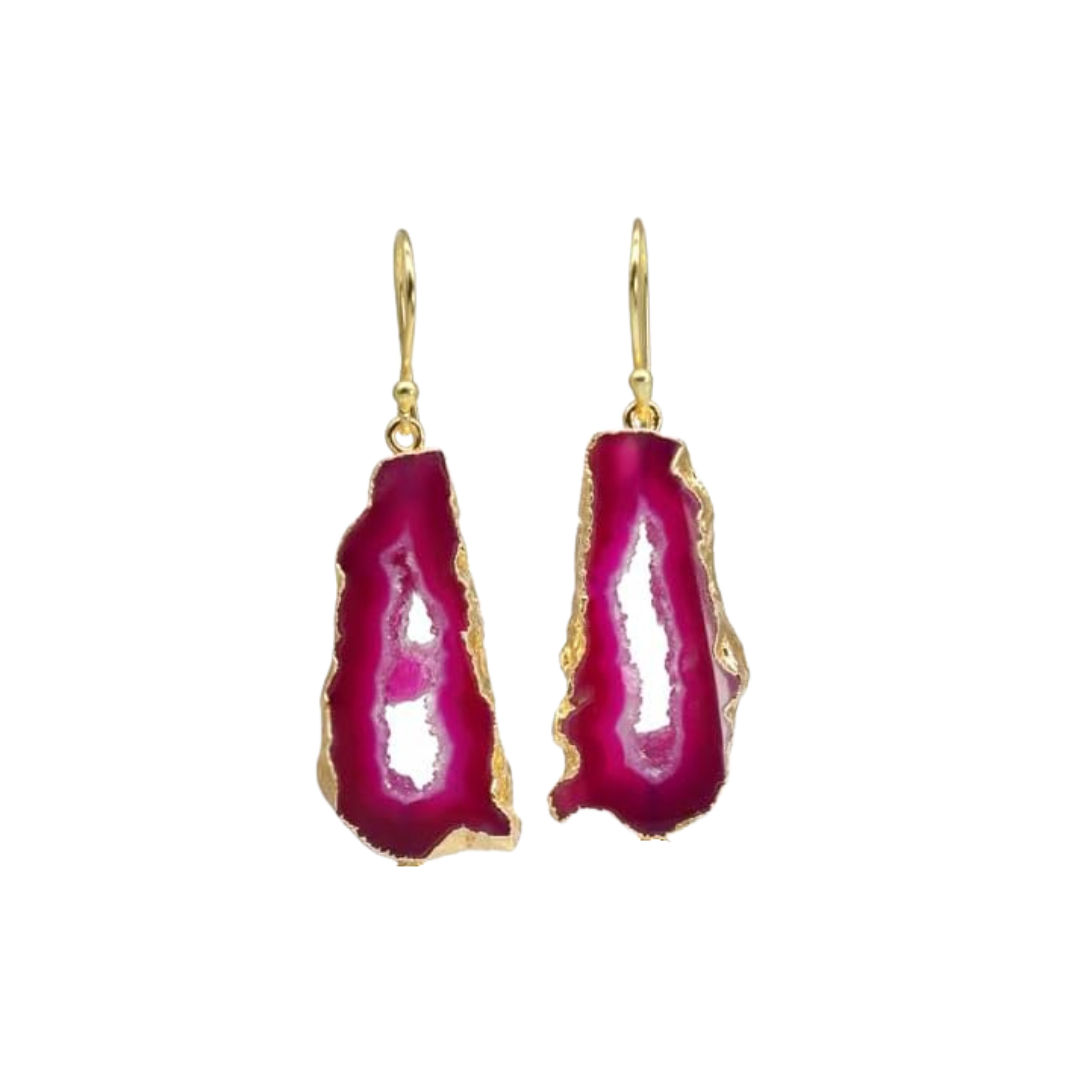 Handmade Geode & Druzy Stone Earrings