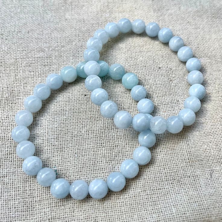 Natural Aquamarine AAA Bracelet 8MM With Certificate