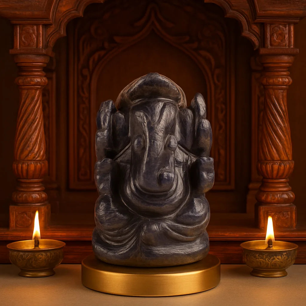 Vinayak Shakti – Blue Aventurine Ganesha (AAA Quality)