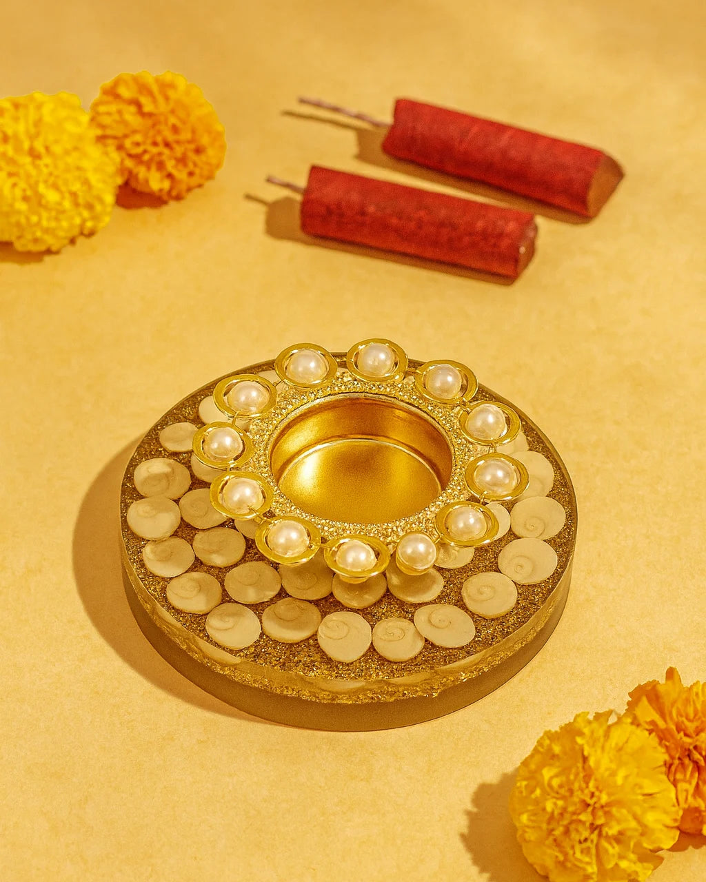 Gomti Chakra Candle Holder Diya