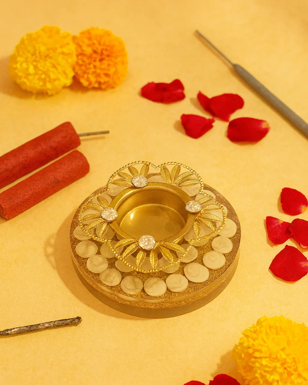 Gomti Chakra Candle Holder Diya