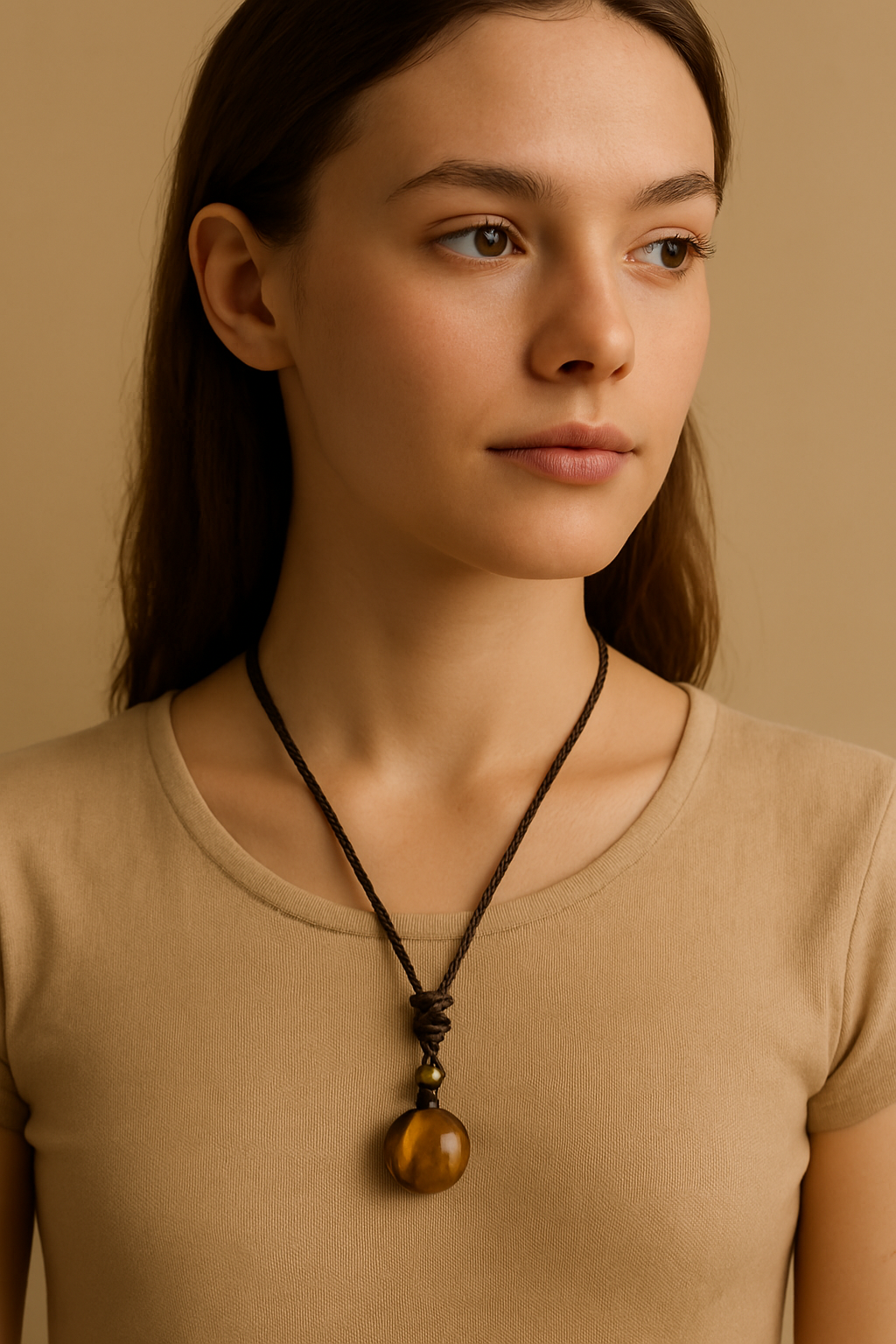 Tiger Eye  Pendant Necklace for Protection