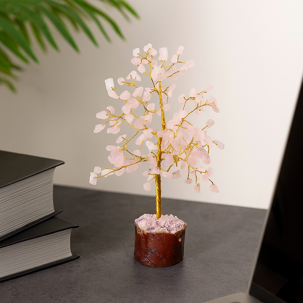 Rose Quartz Crystal Tree ( Feng Shui tree)