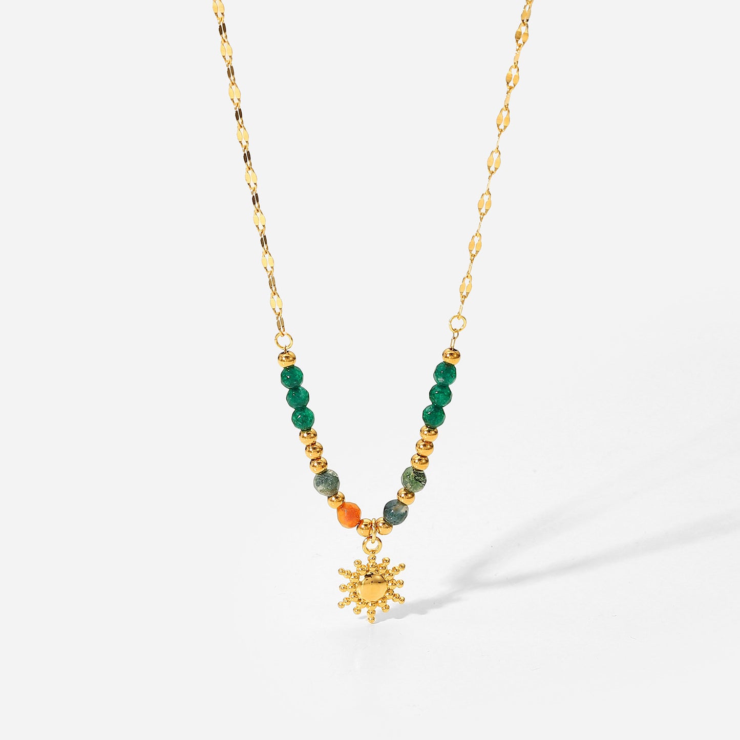 7 Chakra Sun Necklace (Balance, energy, and spiritual alignment)