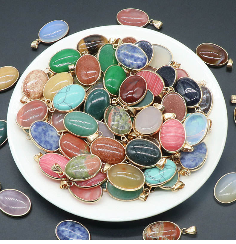 Indian Agate (Aqeek) Pendant Necklace for Growth, Prosperity, Harmony