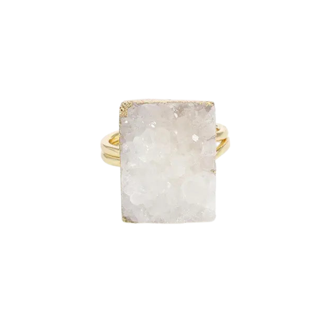 Maria Statement Ring Natural Druzy Gemstone