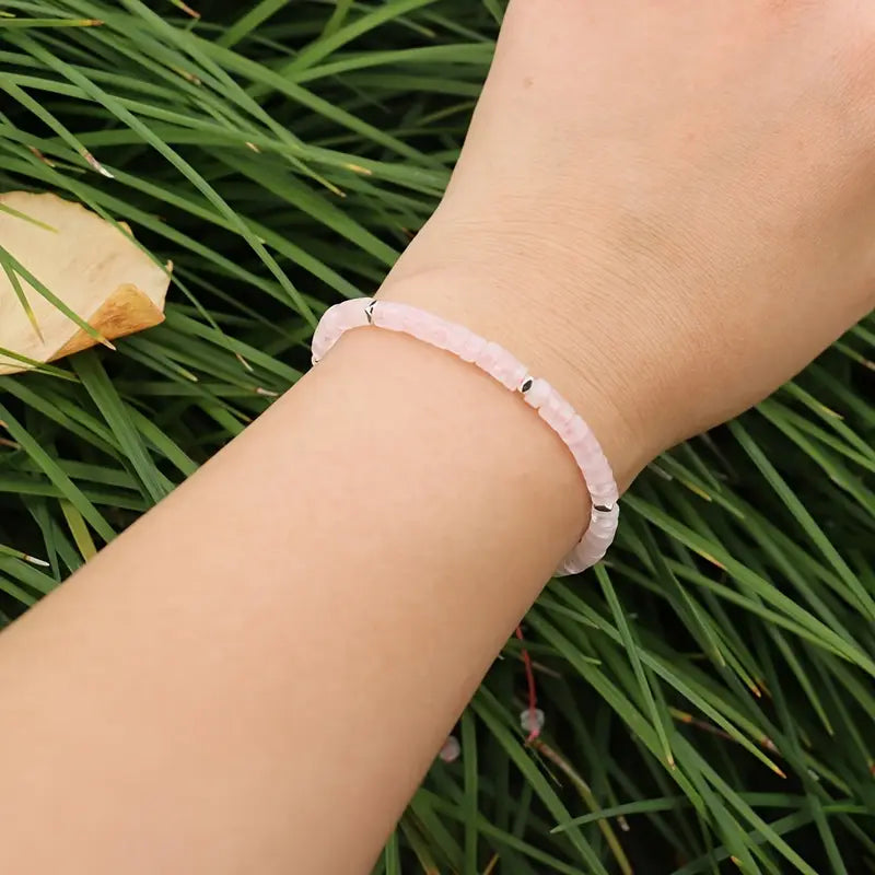 Rose Quartz Braided Bracelet (Heals Heart & Attracts Love)