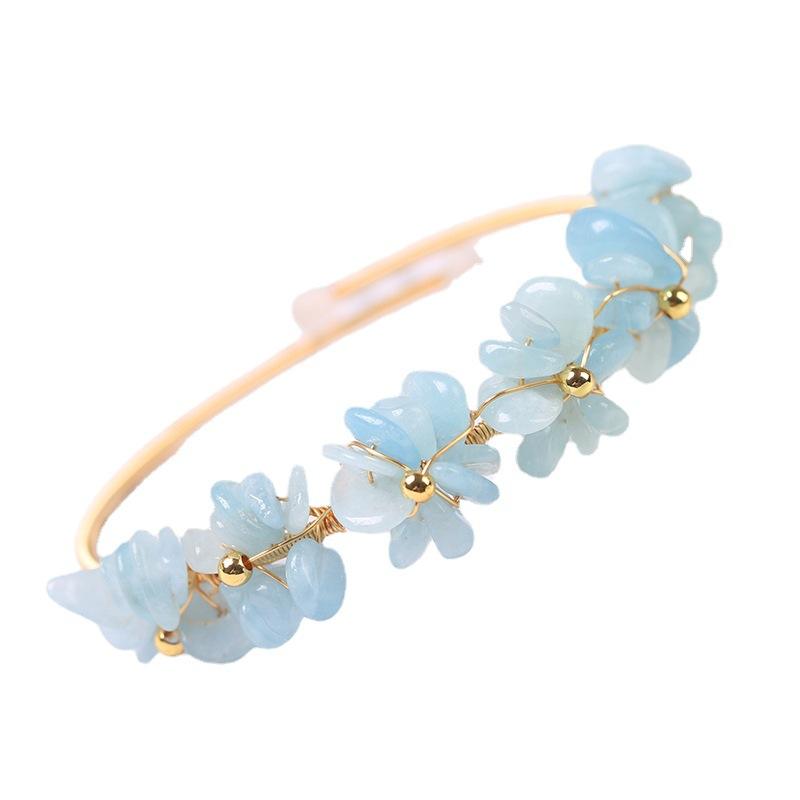 Aquamarine bangle for Courage & Communication