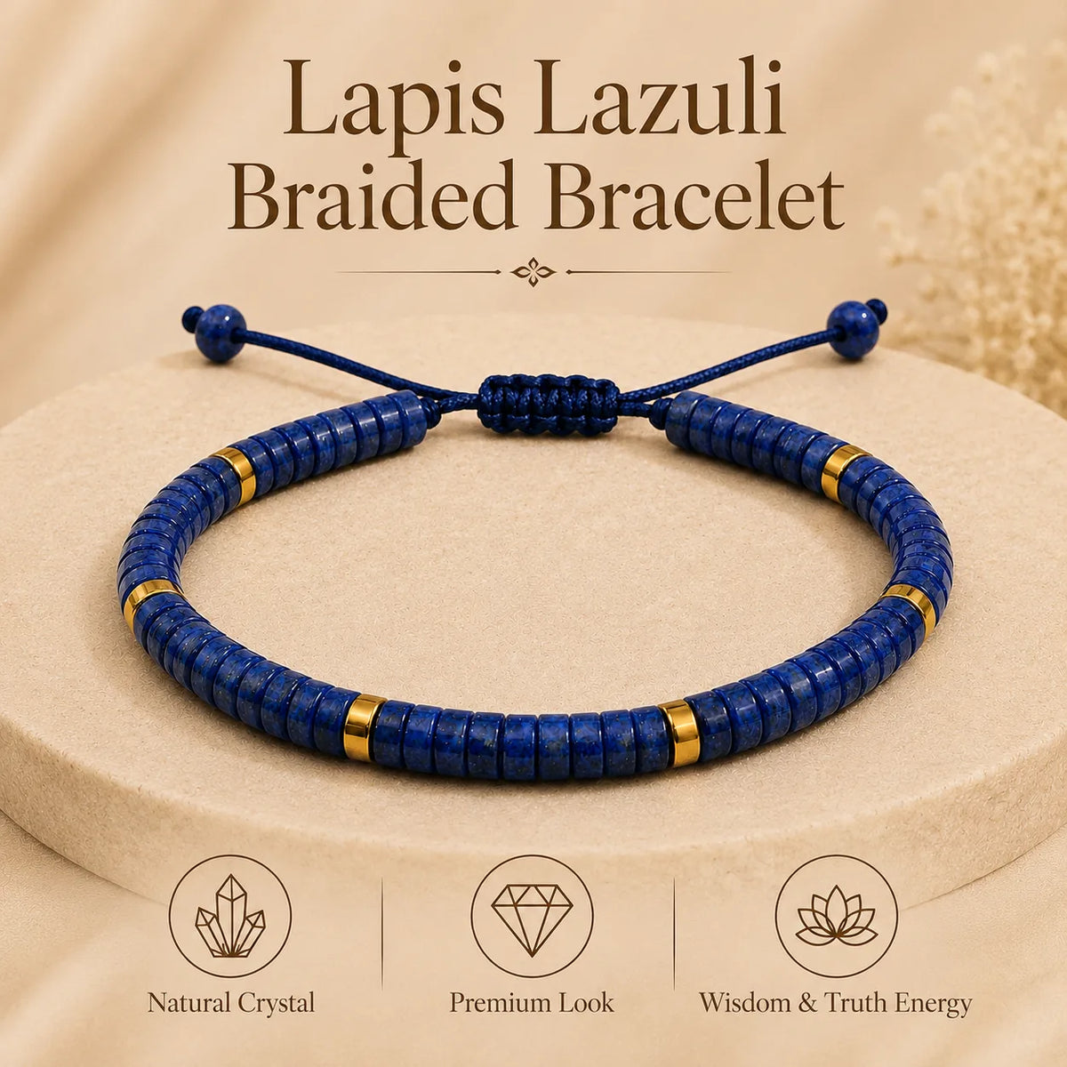 Lapis Lazuli Braided Bracelet