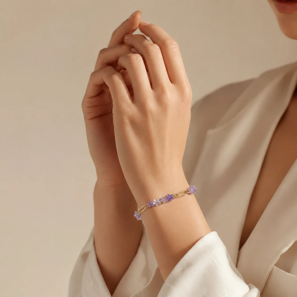 Amethyst Aurora Star Bracelet