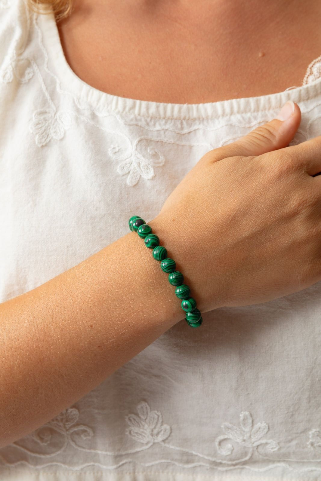 Natural Malachite AAA Bracelet 8 MM With Certificate