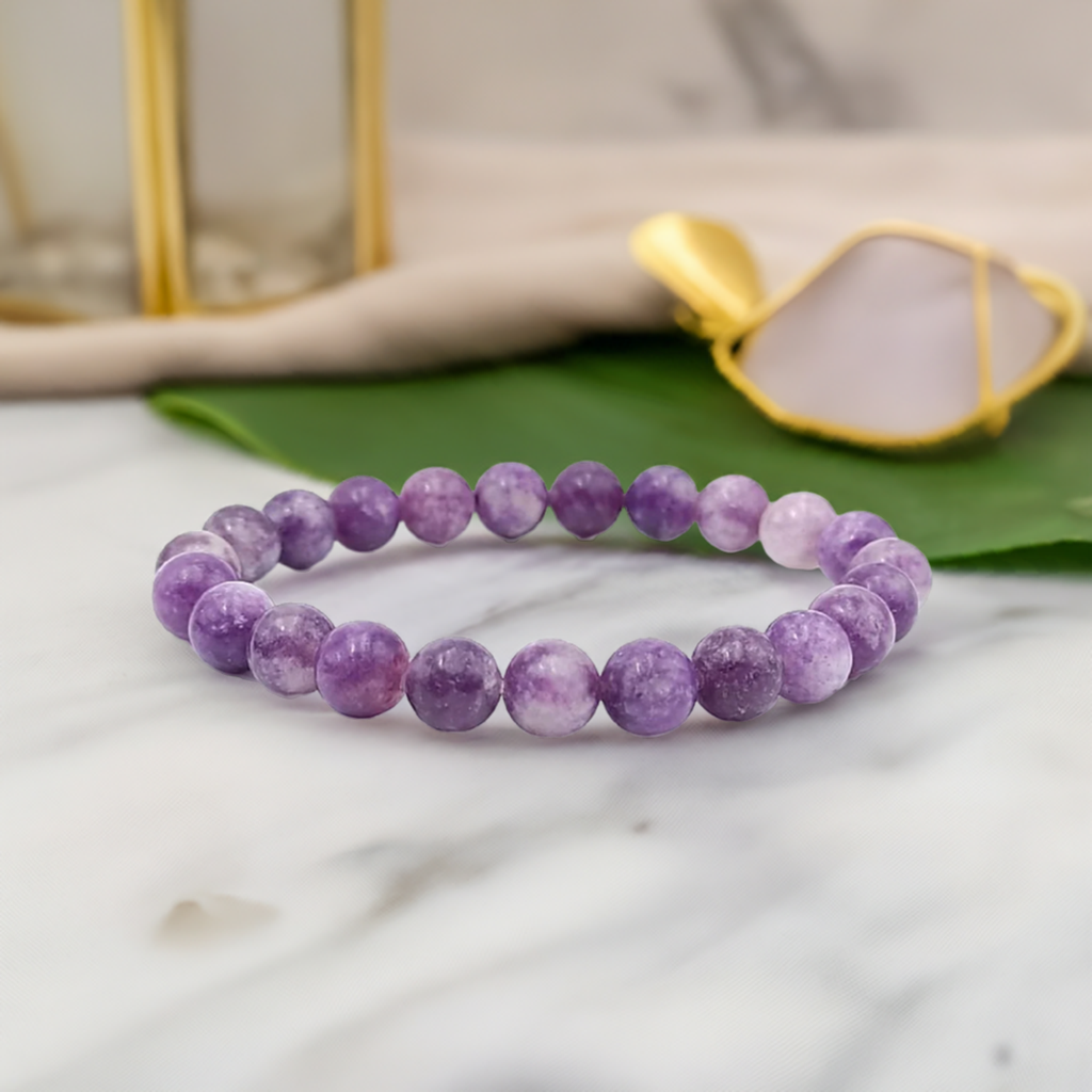 Natural Lepidolite AAA Bracelet 8MM with Certificate