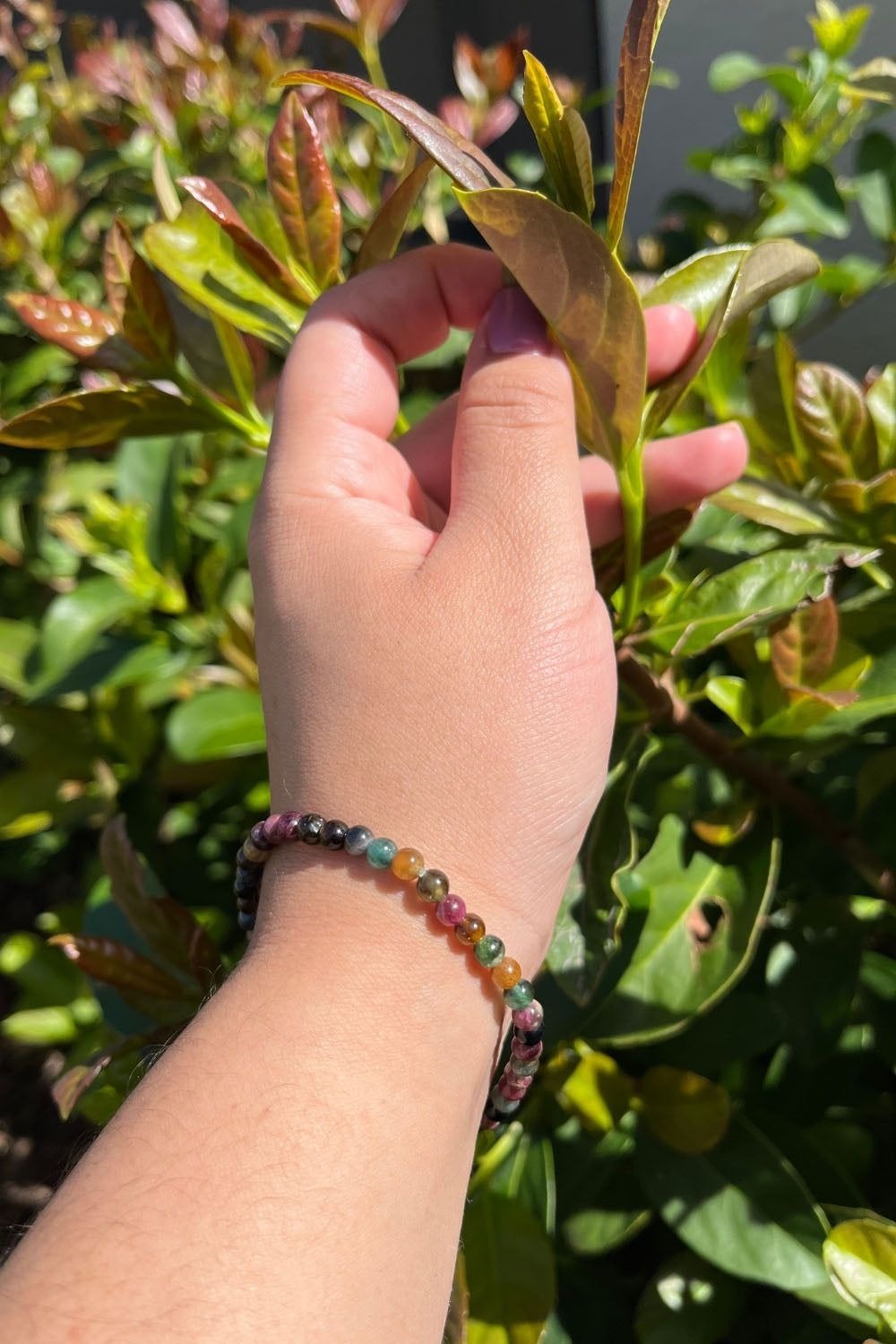 Natural Watermelon Tourmaline AAA Bracelet 8MM With Certificate