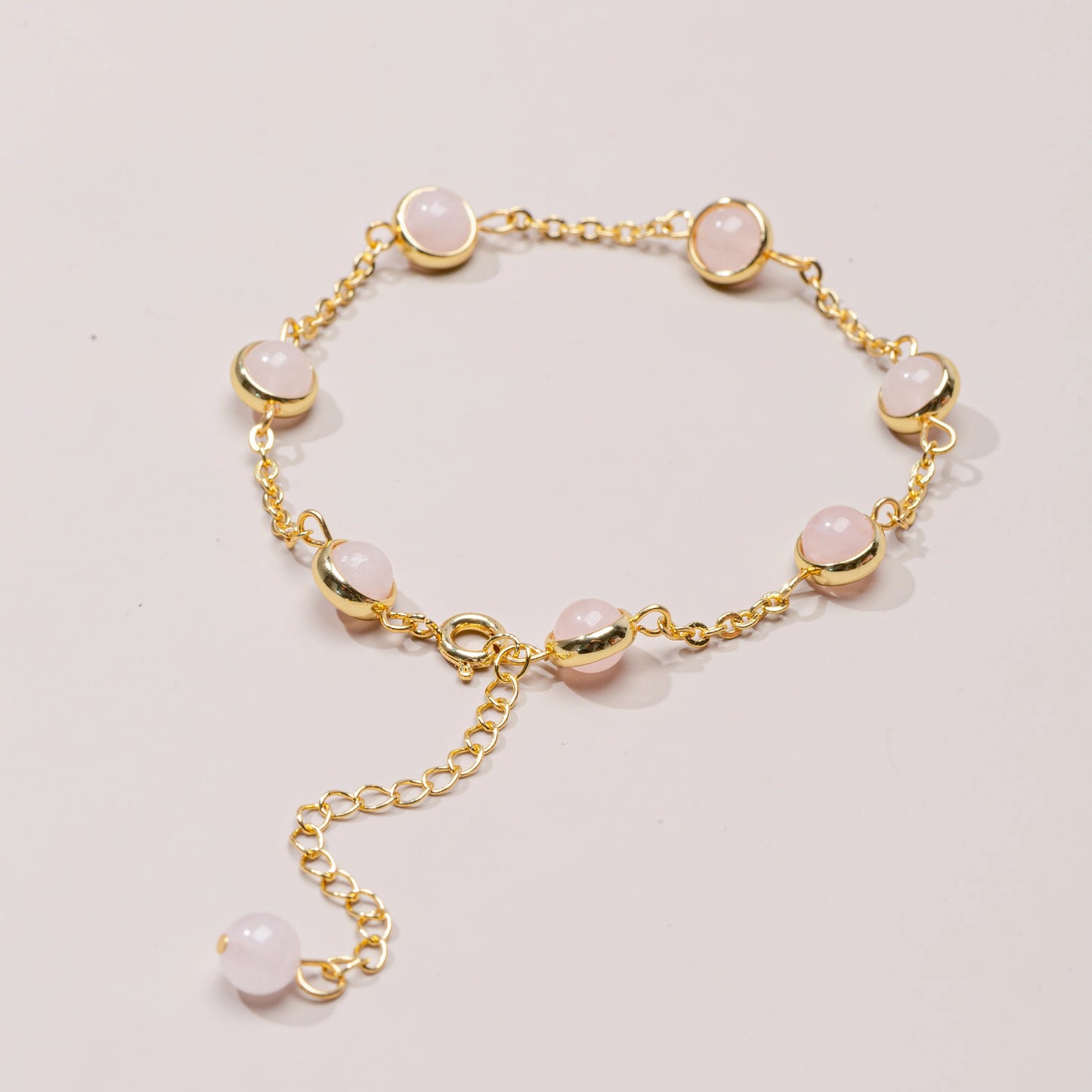 Eternal Harmony Rose Quartz Chain Bracelet