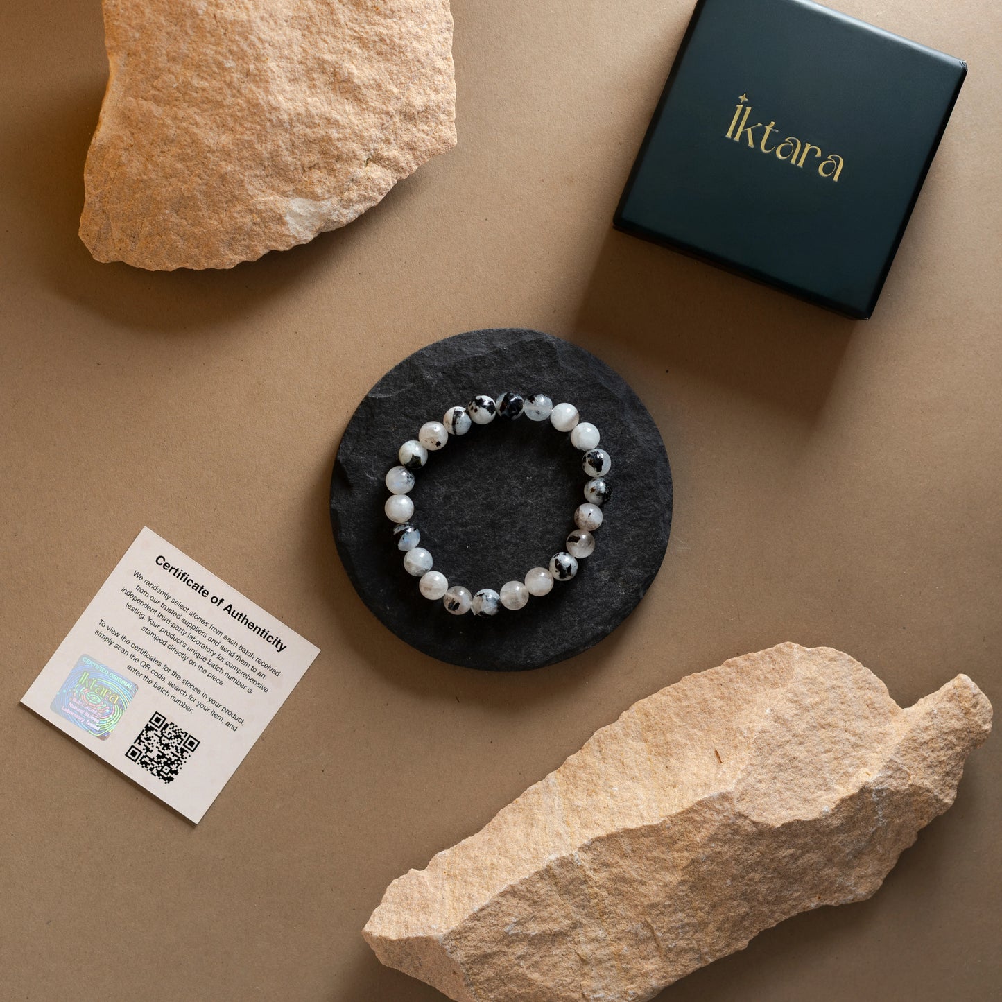 Natural Moonstone Bracelet 8mm With Certificate