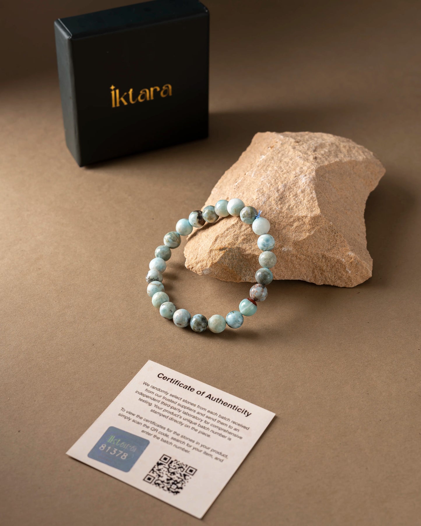 Natural Larimar AAA Bracelet 8MM With Certificate