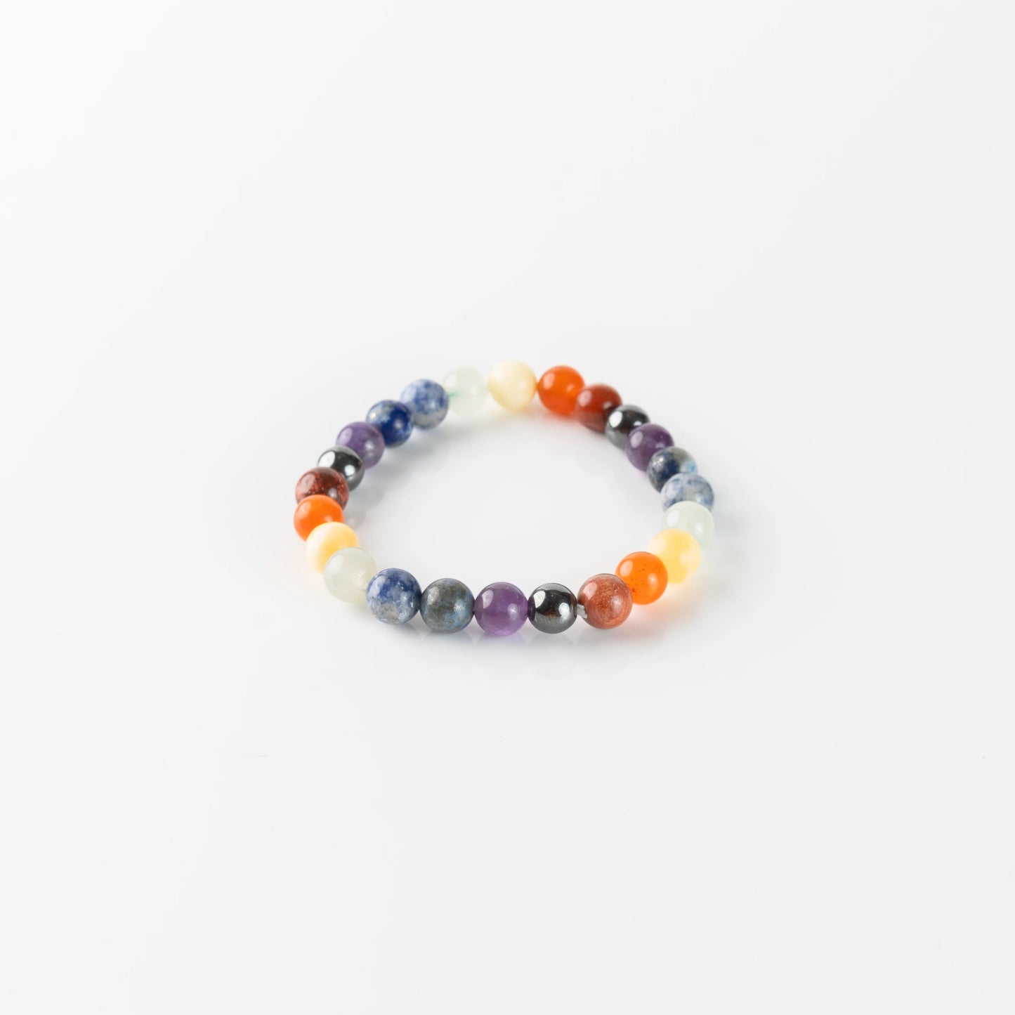 Natural Seven Chakra Crystal Healing 8MM Bracelet With Certificate