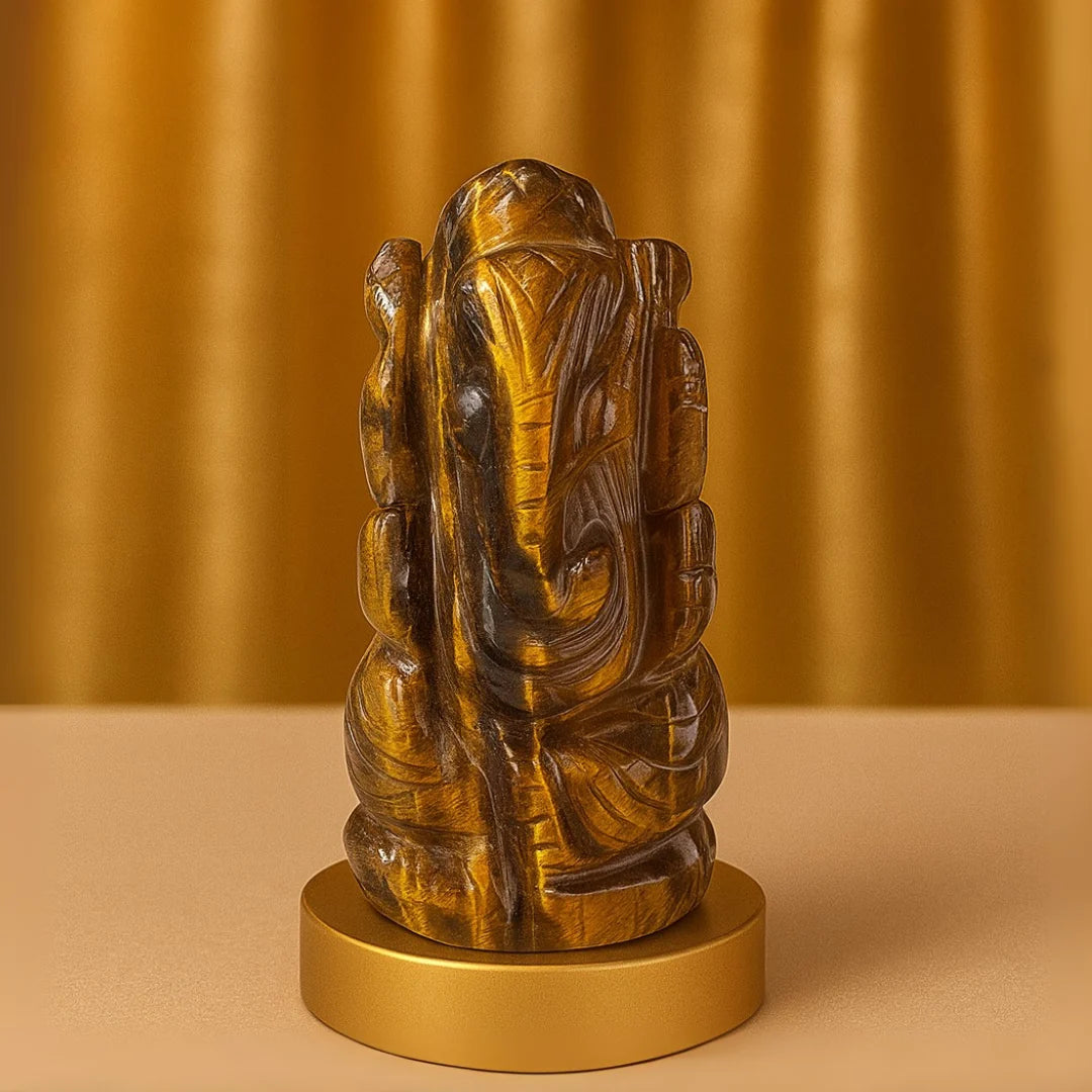 Vinayak Shakti – Tiger’s Eye Ganesha (AAA Quality)
