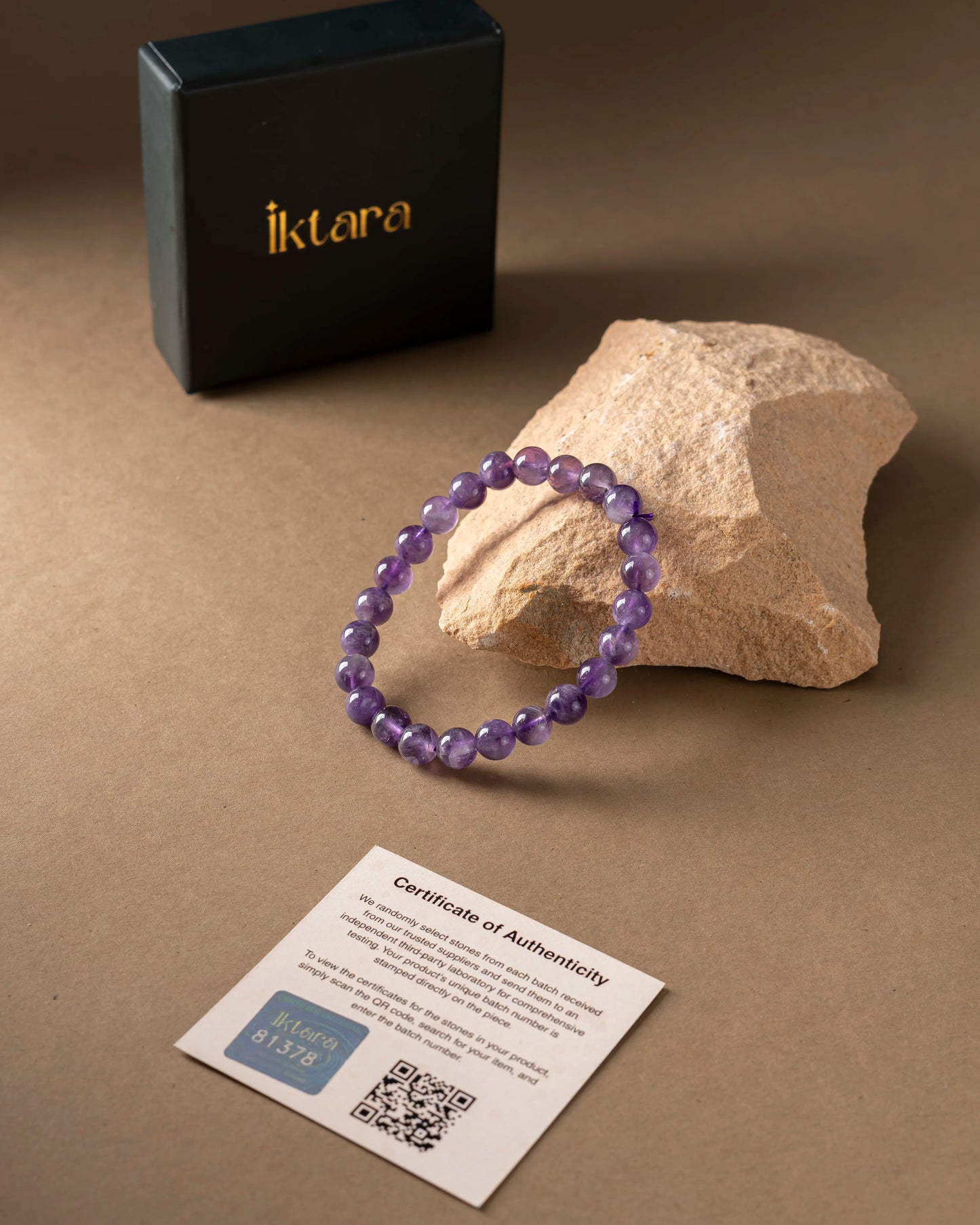 Amethyst Round 8MM Bead Bracelet โ Boosts intuition & focus
