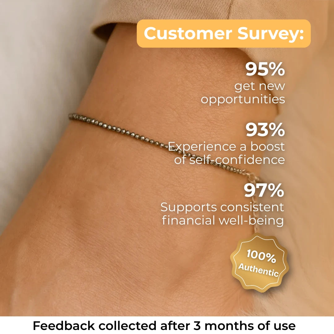 Prosperity Pyrite Anklet – For wealth, protection & radiant confidence