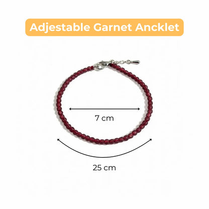 Eternal Love Garnet Anklet 3mm – For devotion, compassion & heart healing