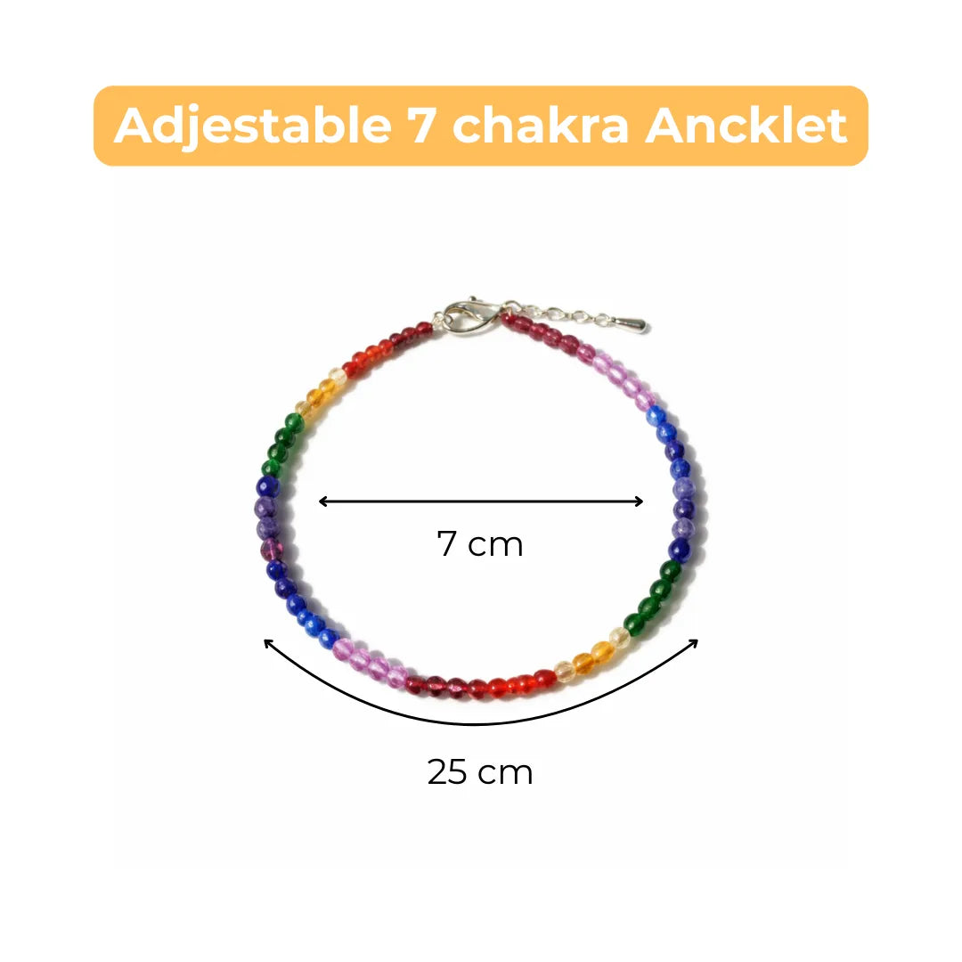 Seven Chakra Crystal Anklet – Full Body Alignment, Energy Flow & Spiritual Balance