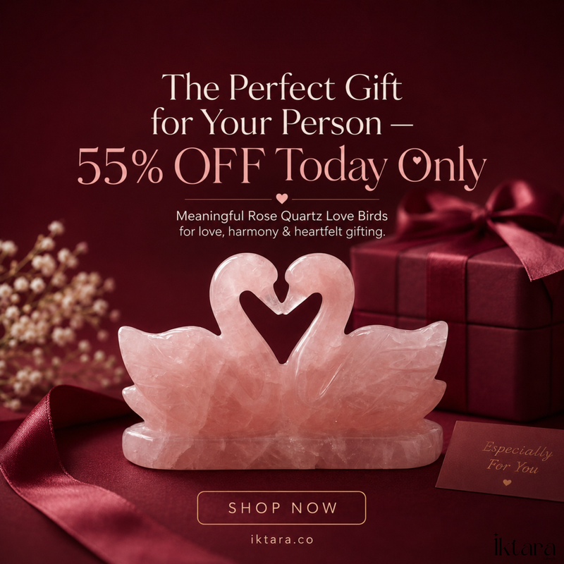 Blush Bond Swan Duo - Rose Quartz Love Birds