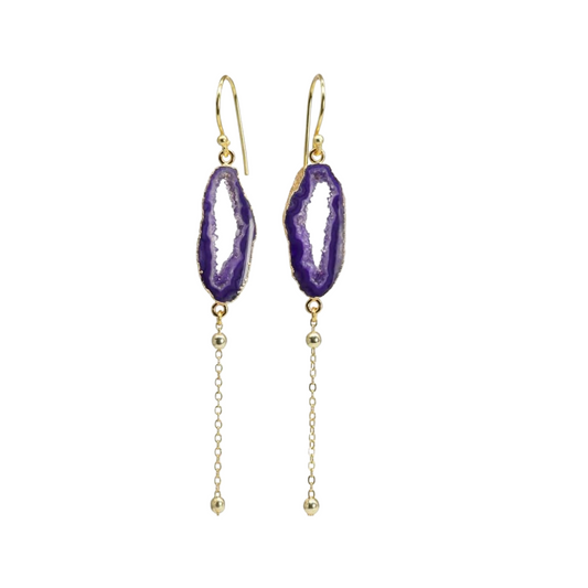 Agate Druzy Geode Earring