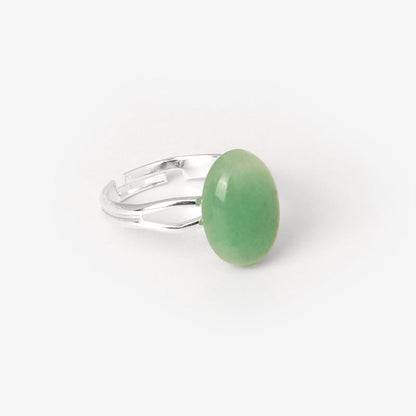 Aventurine Adjustable Ring for Abundance & Luck