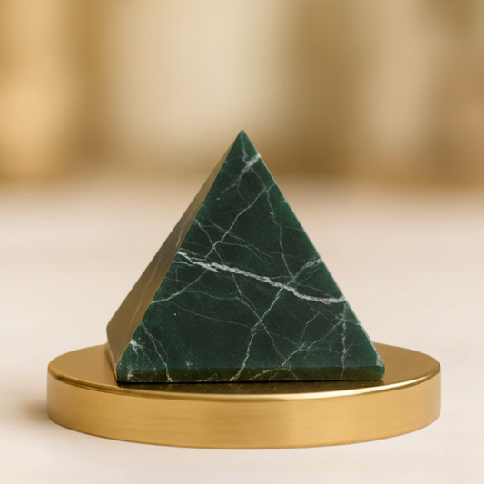 Green Aventurine Crystal Pyramid – A Luck Attraction & Growth Energy Force