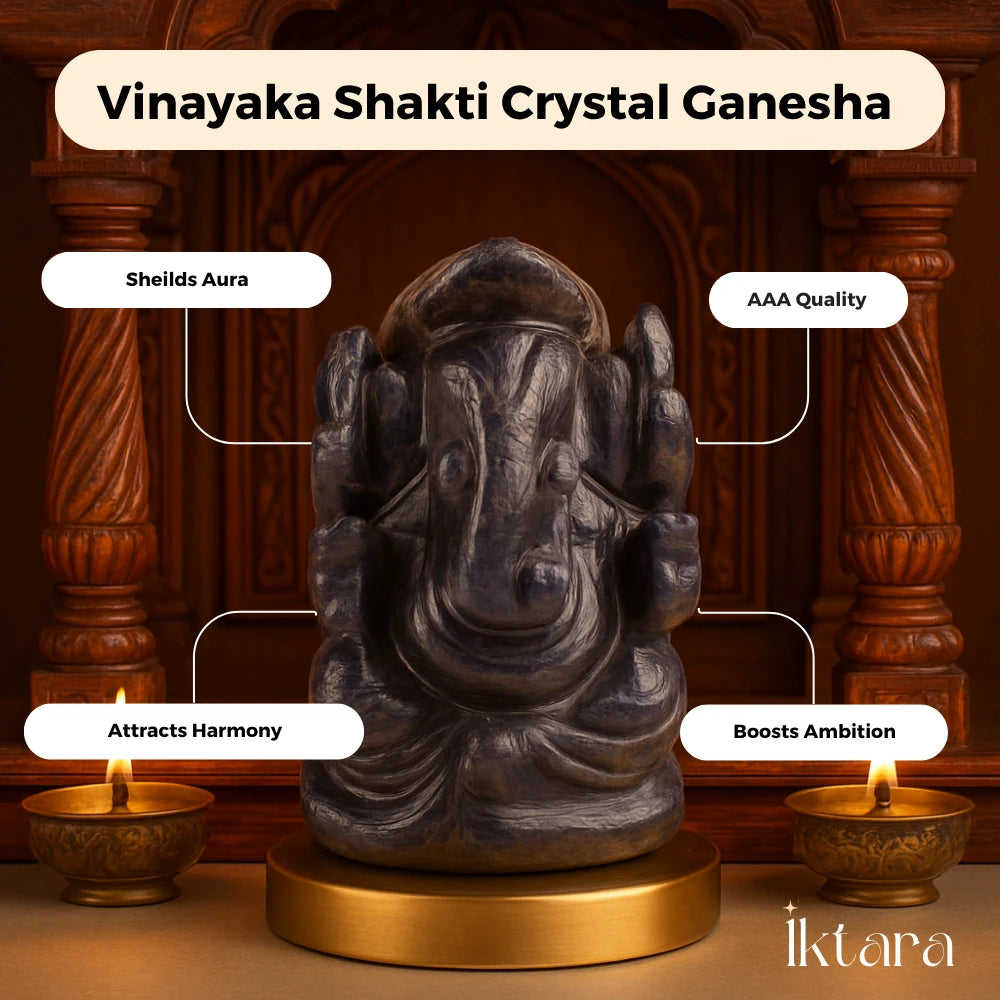 Vinayak Shakti – Blue Aventurine Ganesha (AAA Quality)