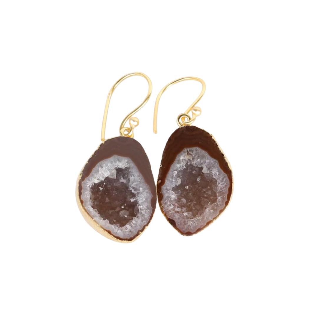 Geode & Druzy Gemstone Earrings for Women