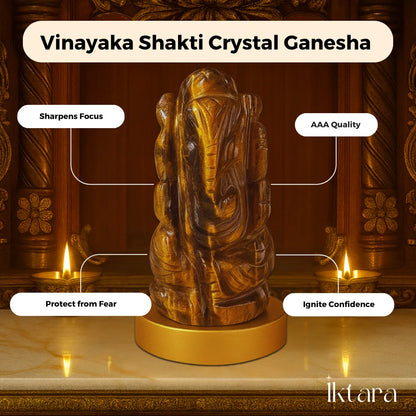 Vinayak Shakti – Tiger’s Eye Ganesha (AAA Quality)