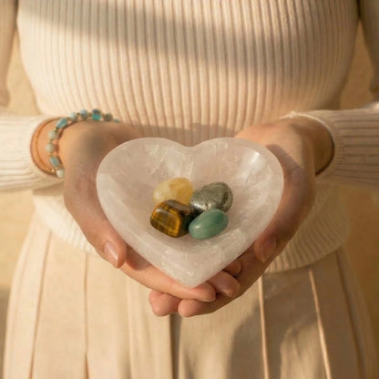 Money Magnet Crystal Kit - 4 Healing Stones + Selenite Bowl