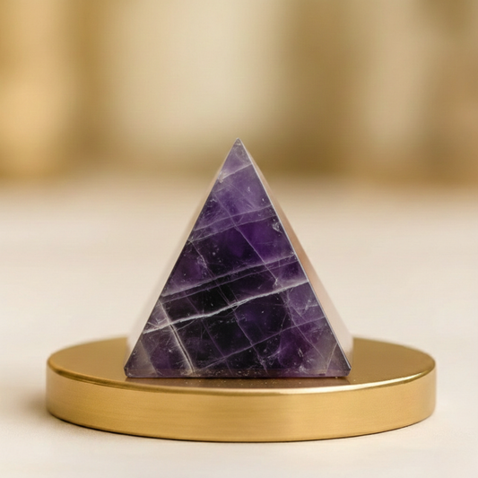 Amethyst Crystal Pyramid – A Sacred Geometry of Calm, Protection & Clarity