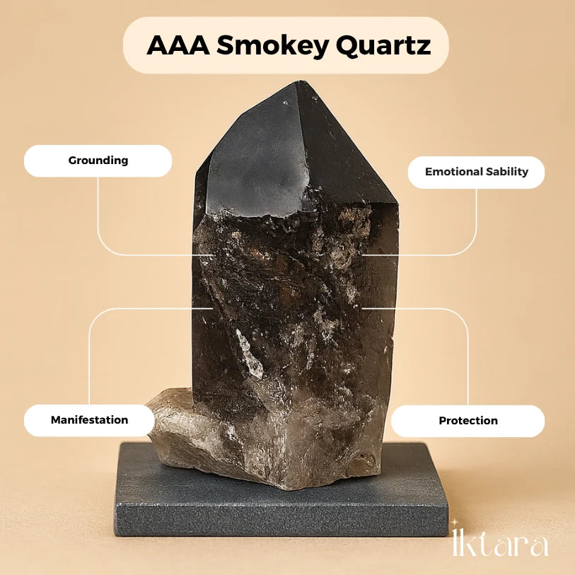 Shadow Shield Smokey Quartz Cave (AAA Quality)