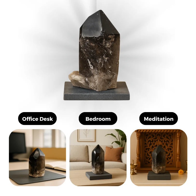 Shadow Shield Smokey Quartz Cave (AAA Quality)