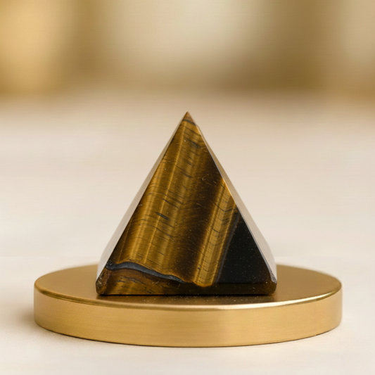 Tiger Eye Crystal Pyramid – A Confidence Shield & Courage Activation Energy