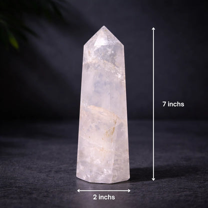Natural Clear Quartz Crystal Tower