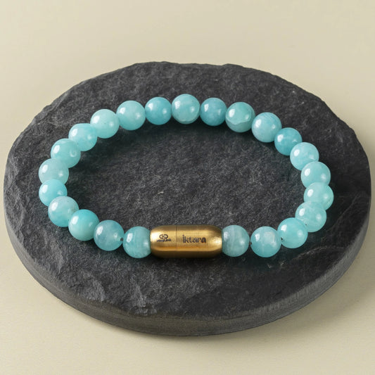 Natrual Amazonite AAA Bracelet 8MM With Maglink