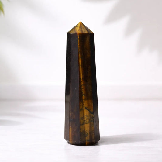 Natural Tiger Eye Crystal Tower
