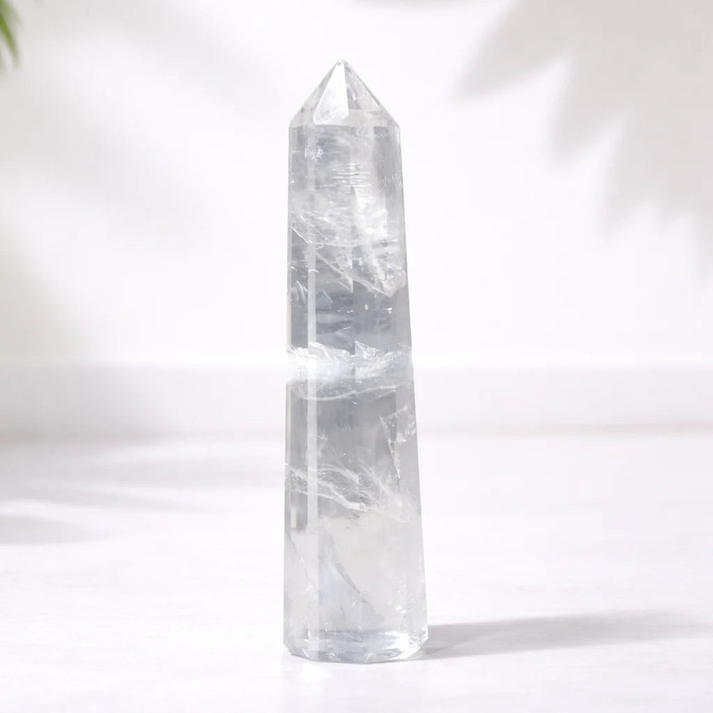 Natural Clear Quartz Crystal Tower