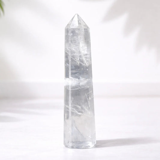 Natural Clear Quartz Crystal Tower