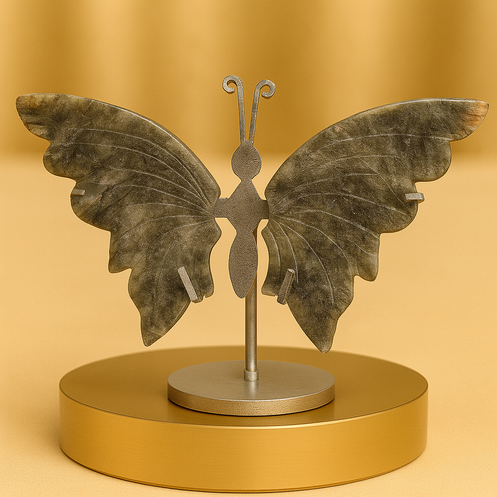 Serenity Wings - Natural Stone Butterfly Sculpture