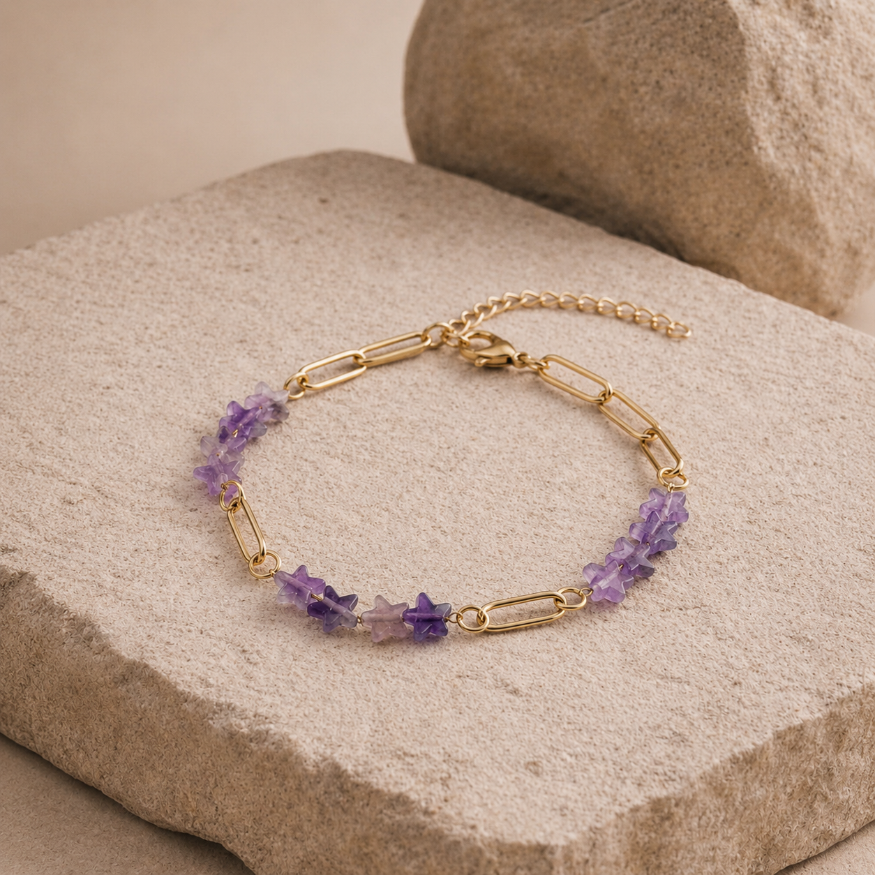 Amethyst Aurora Star Bracelet