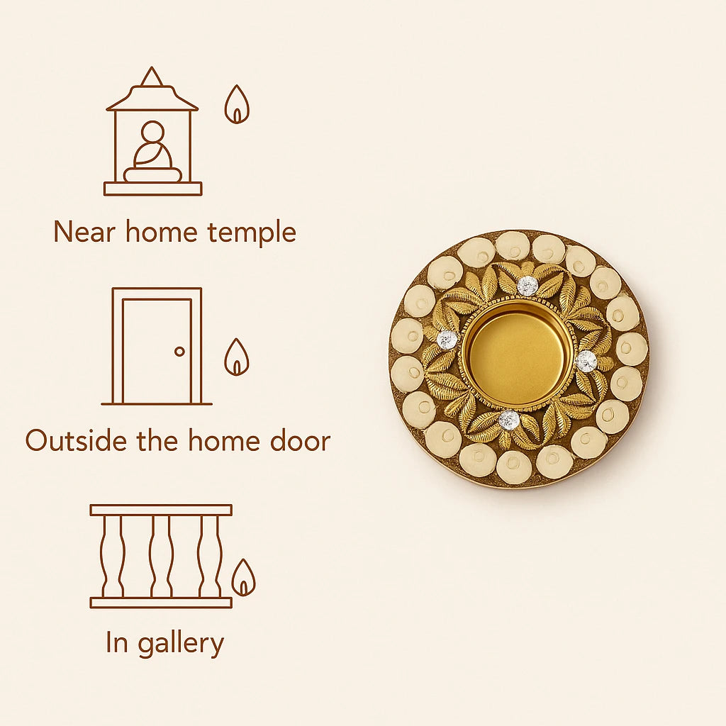 Gomti Chakra Candle Holder Diya