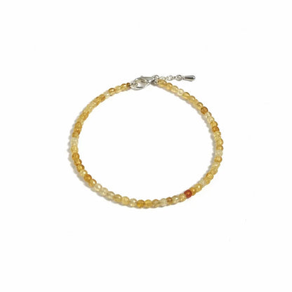 Sunfire Citrine Anklet 3mm – For motivation, courage & abundance
