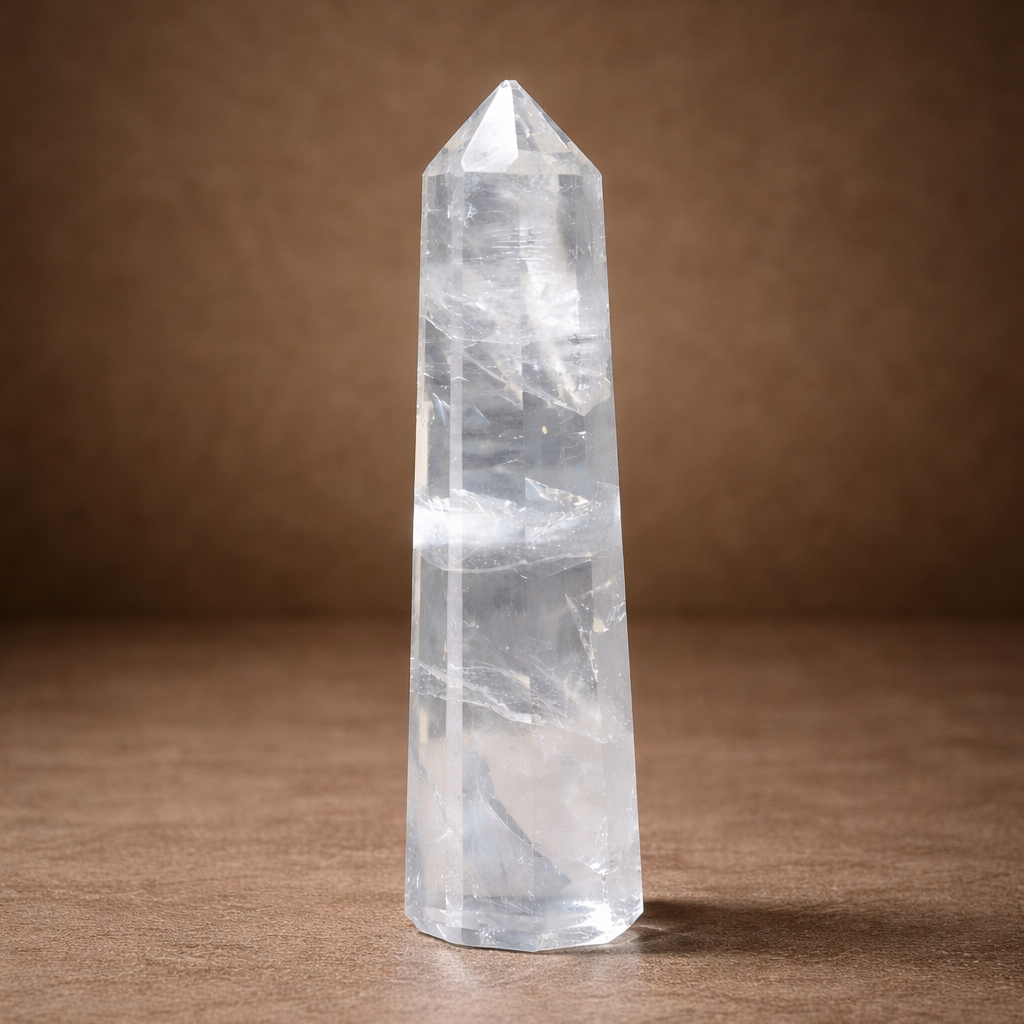 Natural Clear Quartz Crystal Tower